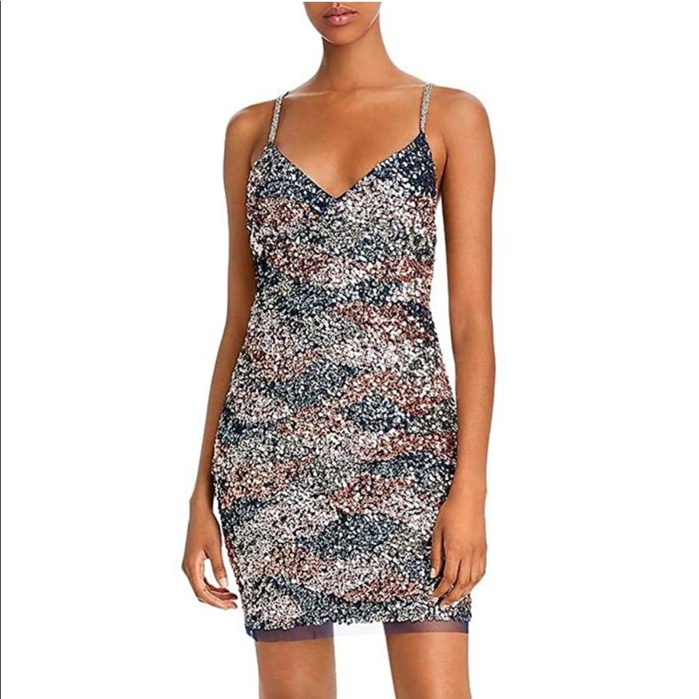 Aidan Mattox Cocktail Sequin Dress
